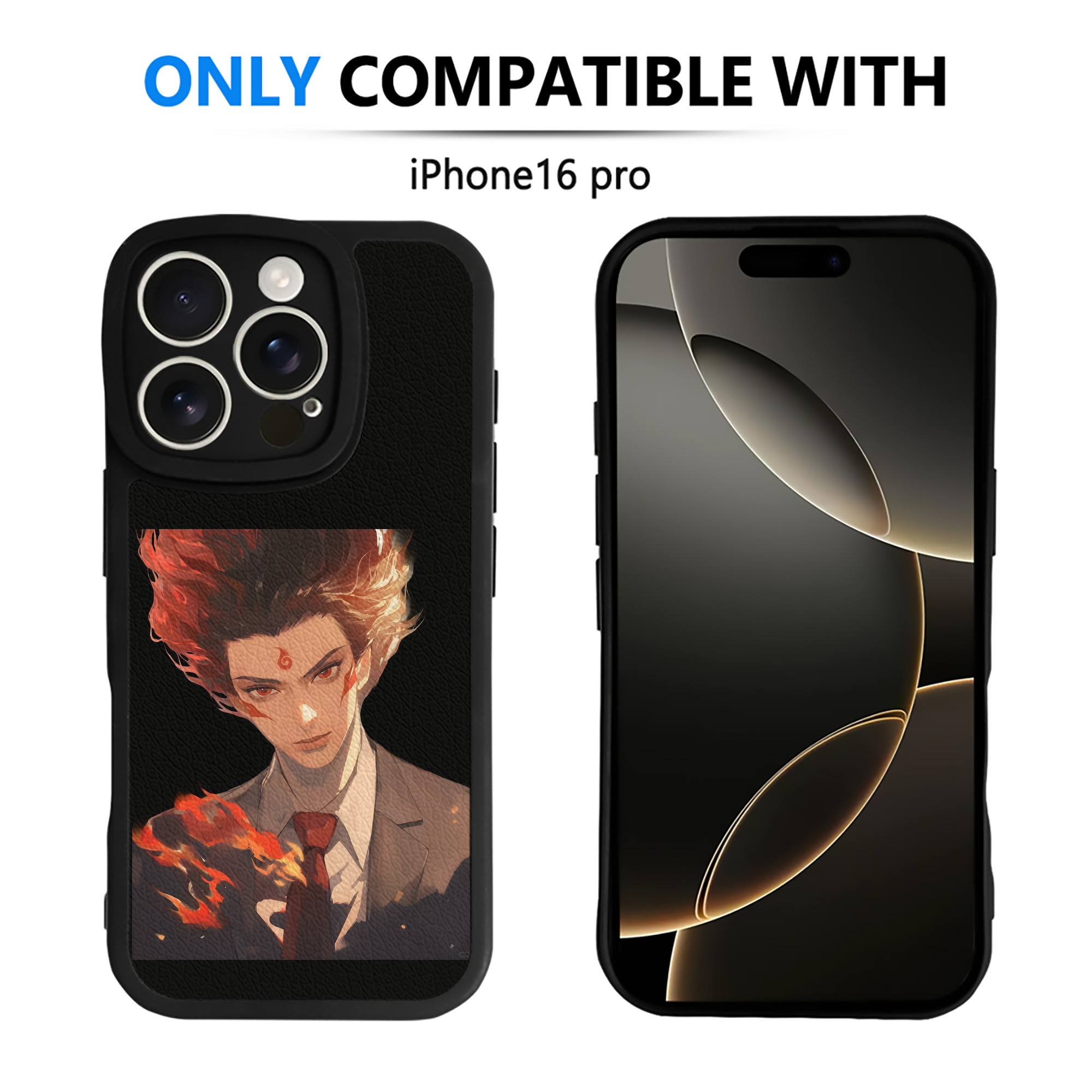 （画像用） Ne Zha 2 ナタ 魔童の大暴れ 【iPhone 16シリーズ対応】シリコンスマホケース（レザー調） 材質：シリコン